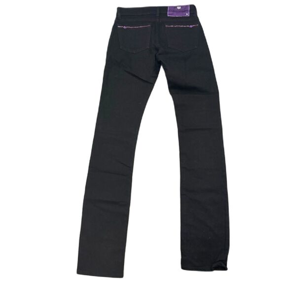 Victoria‎ Beckham Denim Slim Jeans Signature Black Wash Mid Rise Size 25x35 - Picture 4 of 7